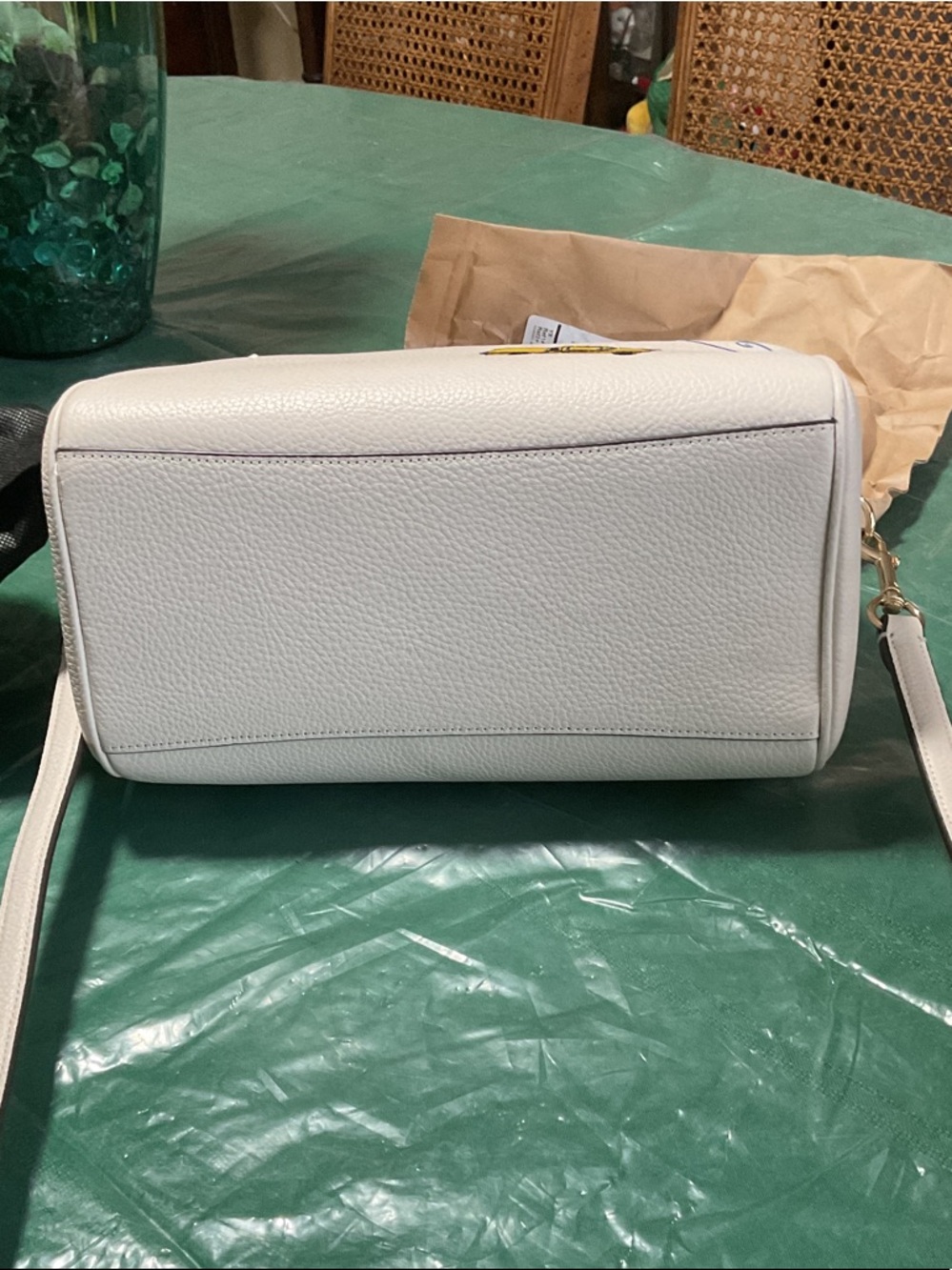 Coach Rowen Cream Leather Doodle Satchel with Floral and Butterfly Accents - Picture 3 of 13